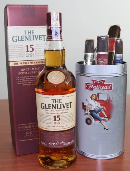 The Glenlivet 15 Year Old with Cao Cigars