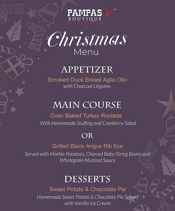 Christmas Day Dinner at Pampas Boutique Steakhouse 4