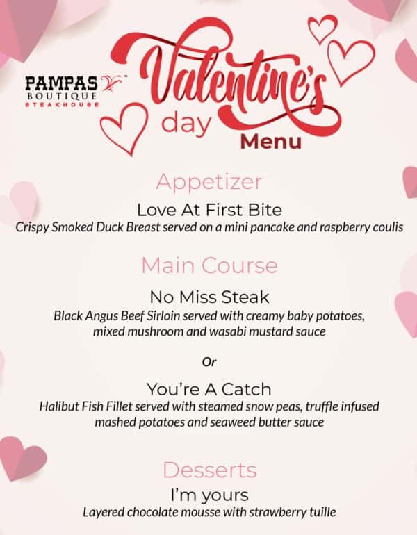 Intimate Valentine's Day Dinner at Pampas Boutique Steakhouse 2