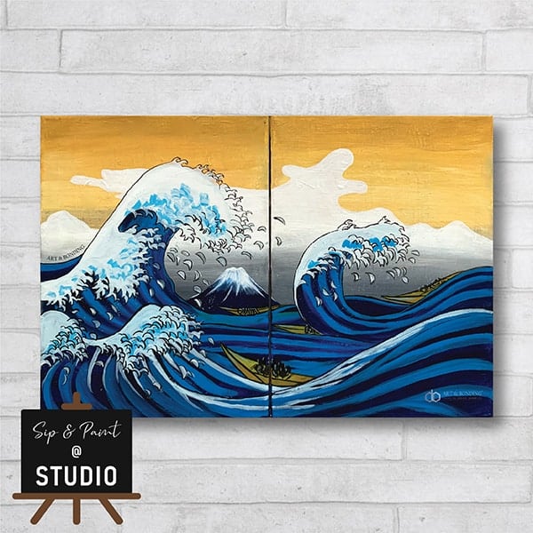 The Great Wave Off Kanagawa By Hokusai with Art and Bonding 3