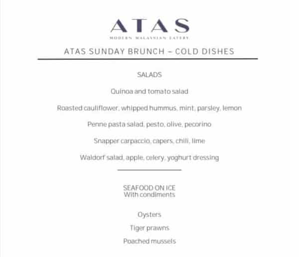 Sunday Brunch Buffet at ATAS 15