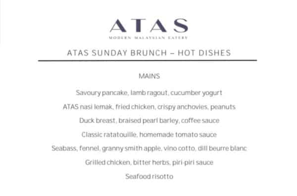 Sunday Brunch Buffet at ATAS 16