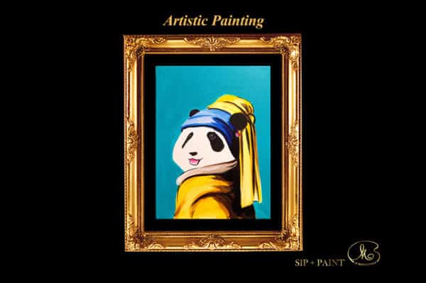 Sip and Paint: Panda Earrings with Le Masterpiece 5