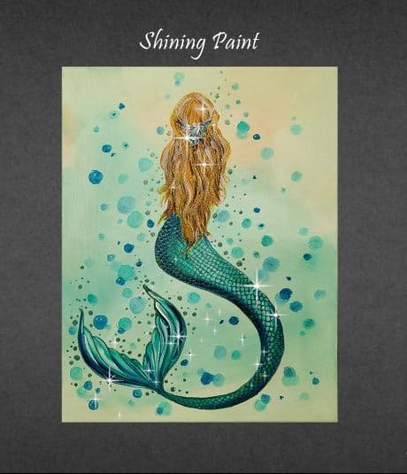 Sip and Paint: Shining Effects Blue Mermaid with Le Masterpiece 5